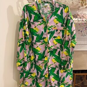 Tropical print nightgown - Pink and Green